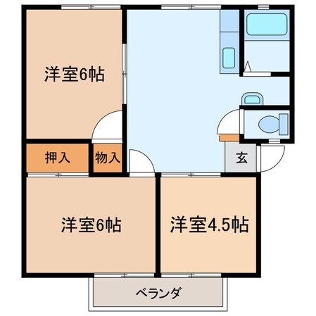 ハーモニーハイツⅡの物件間取画像